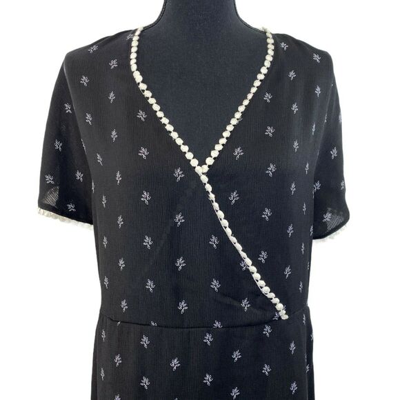 New Anthropologie Pleione Black Floral Maxi‎ Business Workwear  Dress Small - Picture 4 of 6